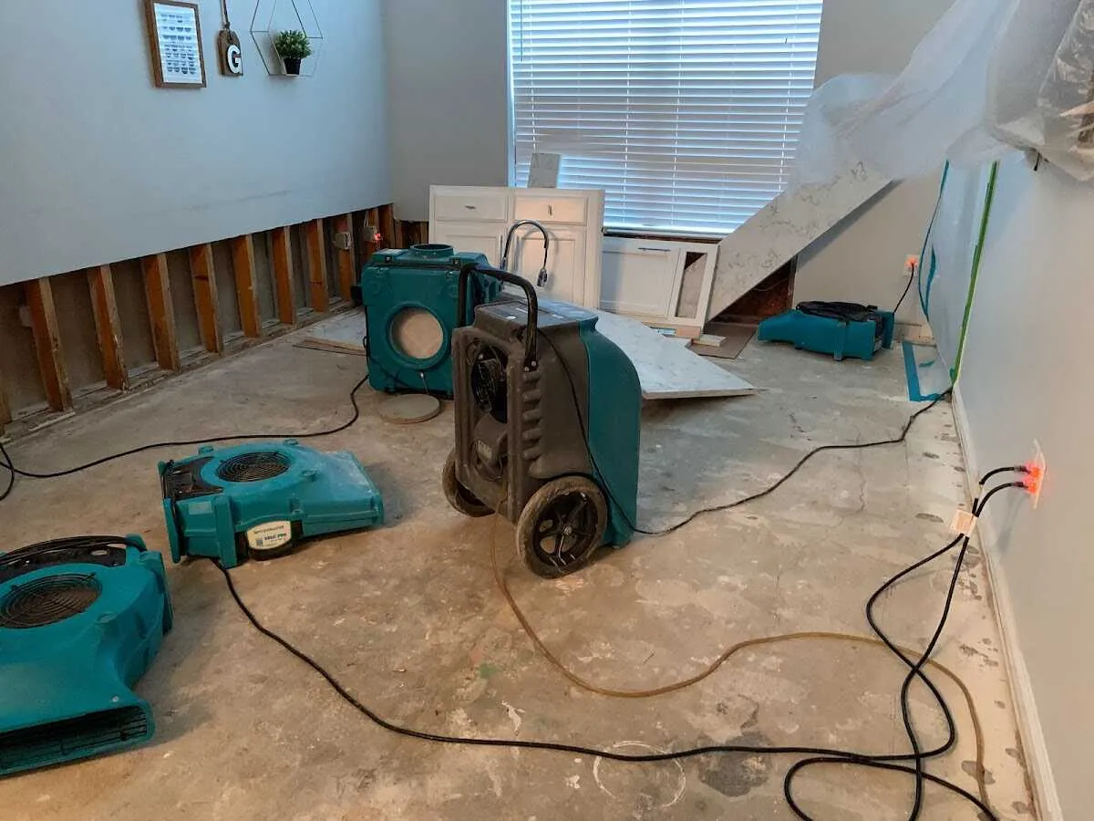 Dehumidifier in flood-cut room for Water Extraction & Removal in Fairhaven